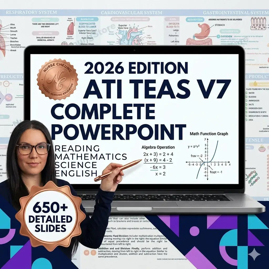ATI TEAS V7 Comprehensive Study Pack | 650+ Practice Questions & Review Materials