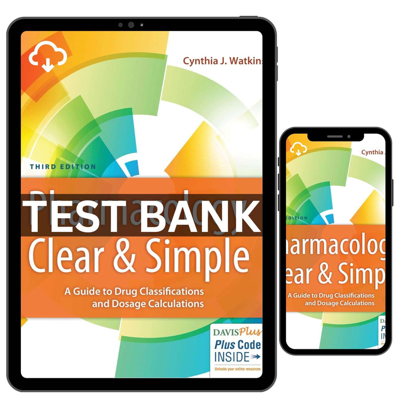 Test Bank Pharmacology Clear And Simple 3rd Edition