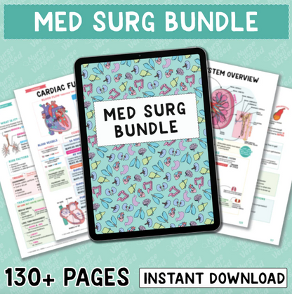 Med Surg Nursing Notes Bundle